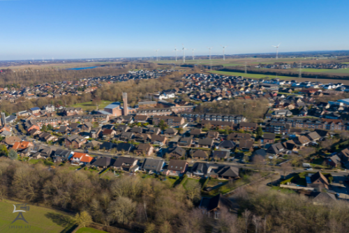 Luftaufnahme der Gemeinde Inden